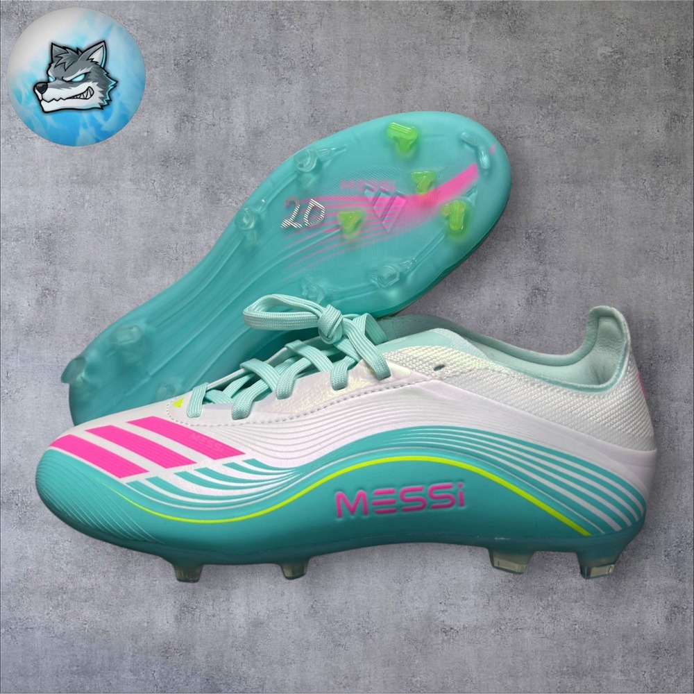 adidas F50 Messi Elite FG Junior Soccer Cleats White Pink Youth Size 5 JQ0930